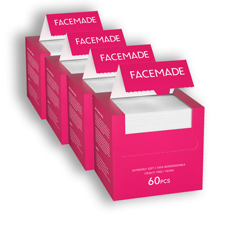 FACEMADE 60 ct Face Towels XXL，Disposable Face Towelettes