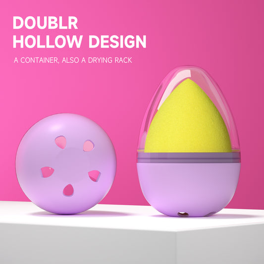 FACEMADE 12 PCS Makeup Sponge Set and 1 Sponge Holder, Makeup Sponges for Foundation